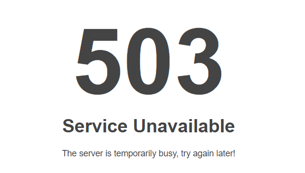 Error 503 Pengertian dan Cara Memperbaikinya