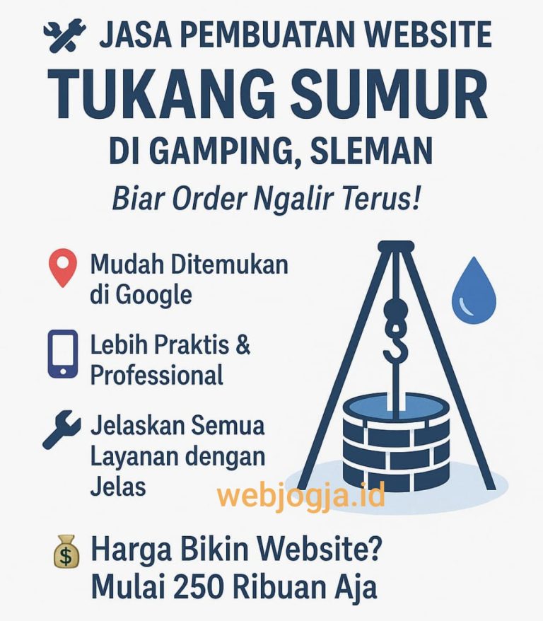 Jasa Pembuatan Website Tukang Sumur di Gamping, Sleman