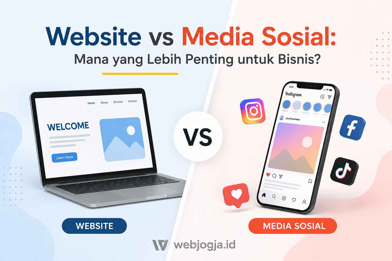 website vs medsos