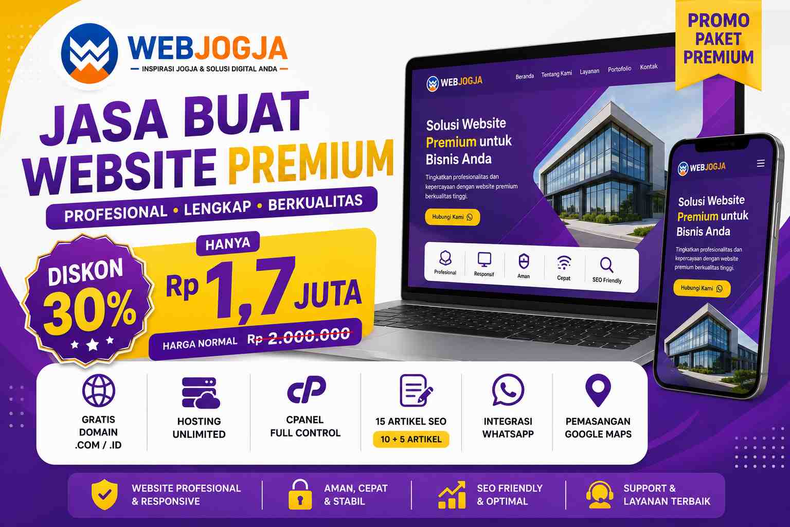 Jasa Buat Web Premium Diskon 30%