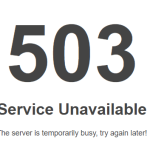 Error 503 Pengertian dan Cara Memperbaikinya